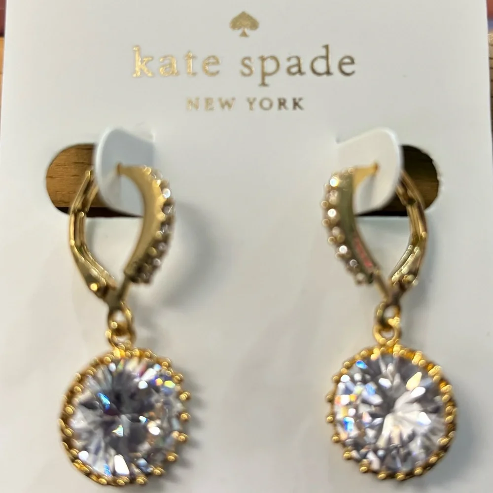 KATE SPADE NEW YORK ♠️ CRYSTAL DROP EARRINGS - Picture 4 of 11